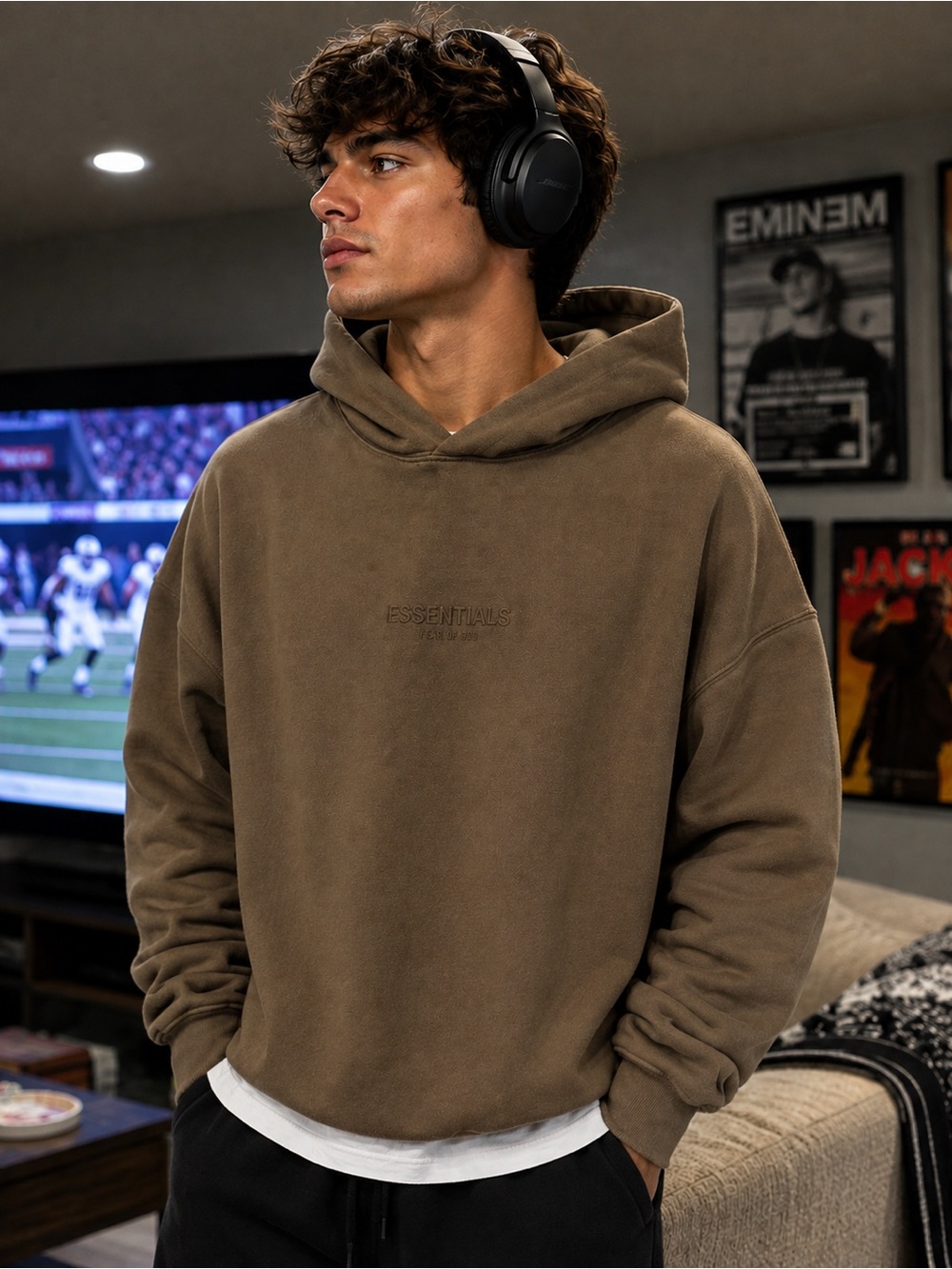 Fear of God Brown Pullover Hoodie
